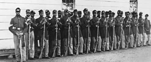 Black Americans Join Up Emancipation Proclamation also allows blacks into US Army Fought under