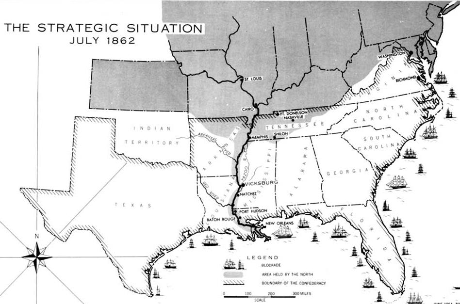 Battle of Vicksburg Union wanted to divide South at Mississippi
