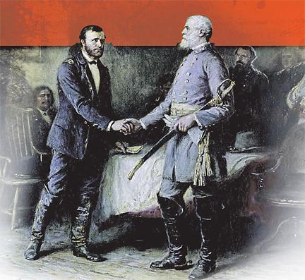 Lee formally surrendered to Grant in the town of Appomattox Court House, Virginia on April