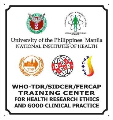 Year UPM-NIH TRAINING CENTER FOR HEALTH RESEARCH ETHICS AND GOOD CLINICAL PRACTICE No. of trainings conducted No.