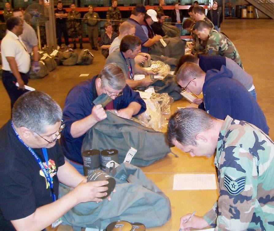 Parting Shot R-News Air Force College offering online Master s degrees 507th ARW members help base Supply inventory our mobility bags in preparing for the upcoming ORI.