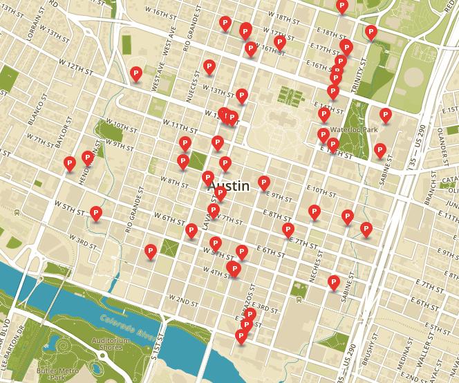 DOWNTOWN CONGESTION Per the City of Austin Economic Department Parking spaces = 71,500