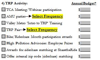 participation added Intro to TRP training specified ShareTheRide renamed from