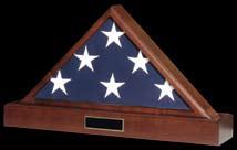 with matching pedestal cremation urn) n Memorial Flag Case (available in cherry or oak finish)