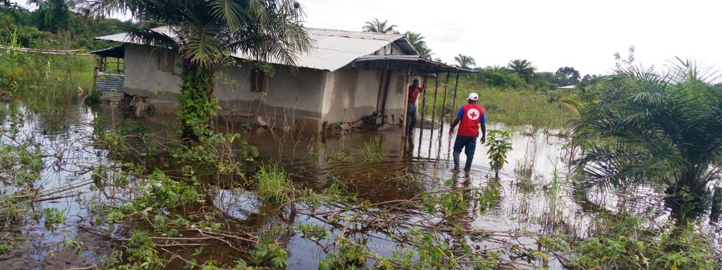 Still in September 2017, the Du River joining the Atlantic Ocean in Lower Margibi overflowed its banks thereby leaving people in their communities at risk.