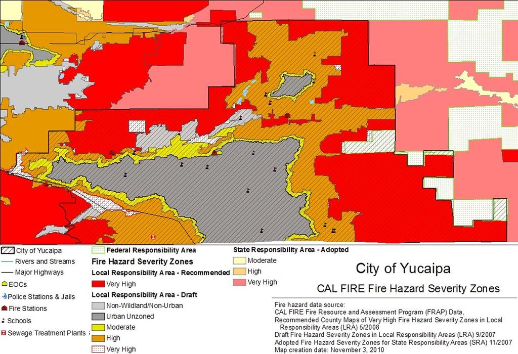 Section 3 Natural Hazards FIGURE 4 - CITY OF YUCAIPA CAL FIRE - FIRE HAZARD