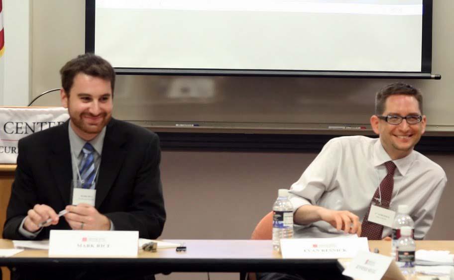 Panelists shared a laugh before the second panel of the day was underway.