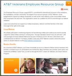 Veteran Affinity Groups Profile of a Veteran Friendly Company Linking up with Community-Based Organizations SERVICES Direct Placement Job