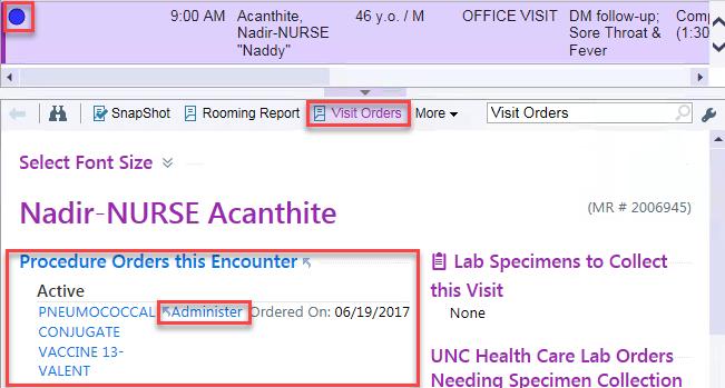 Click Administer next to the vaccine you are about to administer. a. Fill in hard stops, any additional information; answer the questions, and Click Accept.