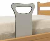 The ergonomic raising aid offers the resident optimal support when getting in and out of the bed. It is put in the standard case on the fixed mattress platform section.