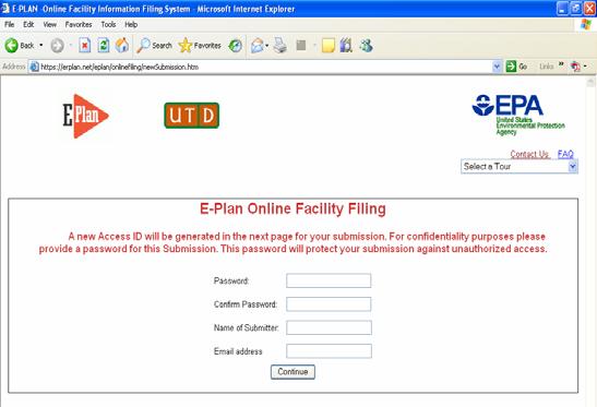 After clicking on the red arrow noted above, Tier II filers will be directed to this web page. From here, Tier II filers can generate user-specific (and facility-specific) information.