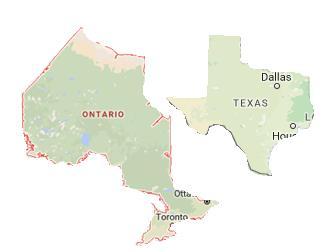 Ontario s Geography 415,445 mi 2