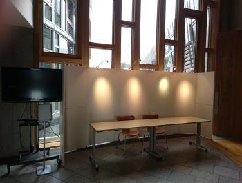 The Garden Lobby exhibition space is located at the foot of the Garden Lobby, directly opposite the MSP Block.