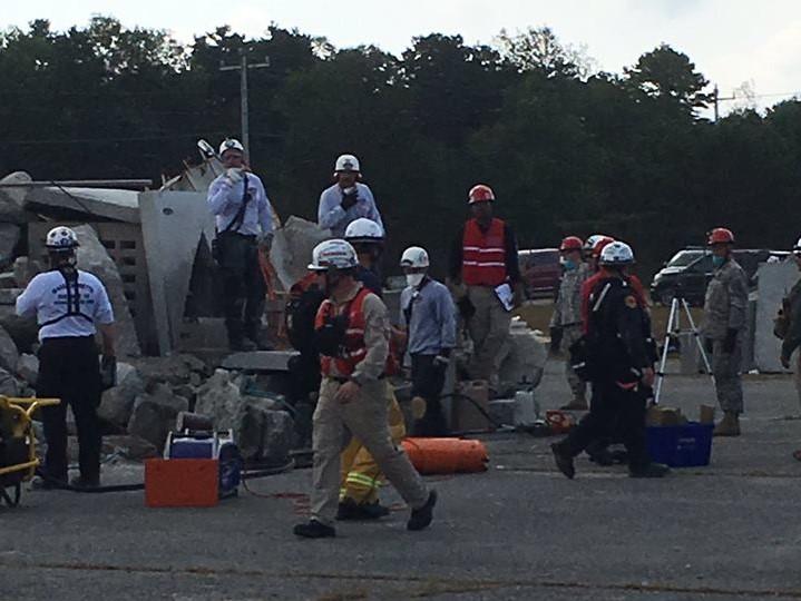 teams from D7, D8 and the National Guard in the largest full scale technical rescue exercise ever sponsored in the state.