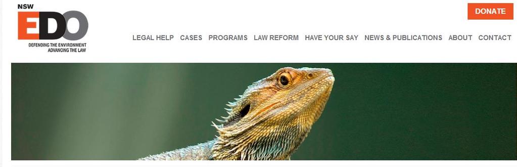 Free initial legal advice, website, fact sheets and updates Free Environmental Law Line Monday-Friday 1800 626 239 Fact