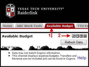 New Fiscal Year - REMINDER Update your Available Budget tab on Raiderlink to 2015 With the start of a new fiscal year there are many tasks to be completed.