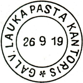 Grouping of the Latvian Field Post offices and postmarks Field post