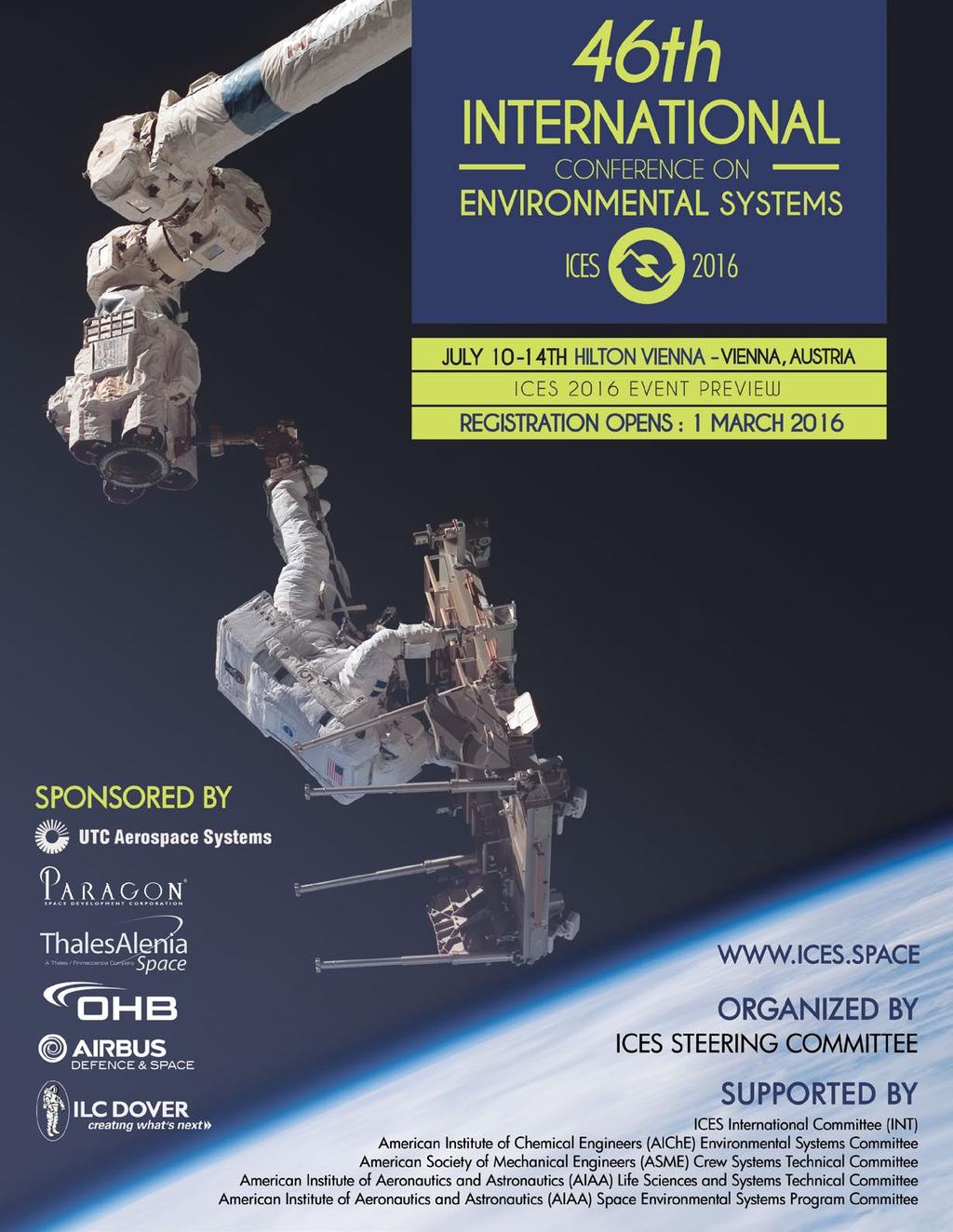 46th INTERNATIONAL CONFERENCE ON ENVIRONMENTAL SYSTEMS ICES 2016 JULY 10-14TH