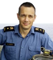 Commodore Per Bigum Christensen of the Danish Royal Navy will command the naval coalition until January from his Danish flagship HDMS Absalon.