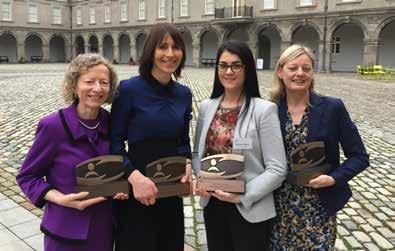 Below Pictured at Dublin Castle with the NTPF Data Quality Awards (L-R) Ann Fitzpatrick, Croom Orthopaedic Hospital; Noelene Murphy, Ennis Hospital, Michelle Rodgers, St John s Hospital and Michelle