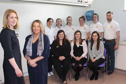 standing in back row, students Kathryn Fahy, Grainne Kearney, Kate Wickham, Alison Coneys, Grace Collins and Eoin Walsh.
