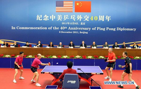 22. What did China demonstrate by inviting an American table tennis team