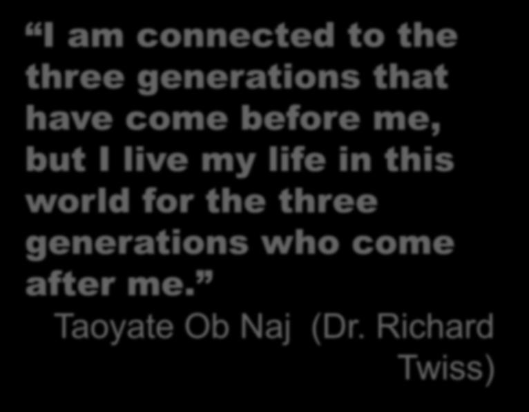 this world for the three generations who