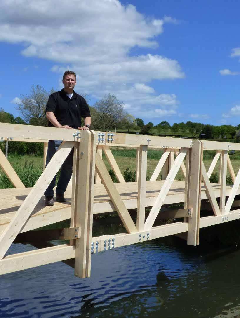 The bridge had to be structurally easy enough to move so that a lightweight lifting system could access the marshy area and place the structure, Simons said.