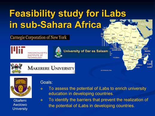 connect African universities to virtual labs to facilitate in-depth learning experiences