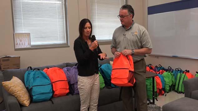 Backpacks for Students August 5, 2016 The Knoxville Rotary Clubs combined forces to
