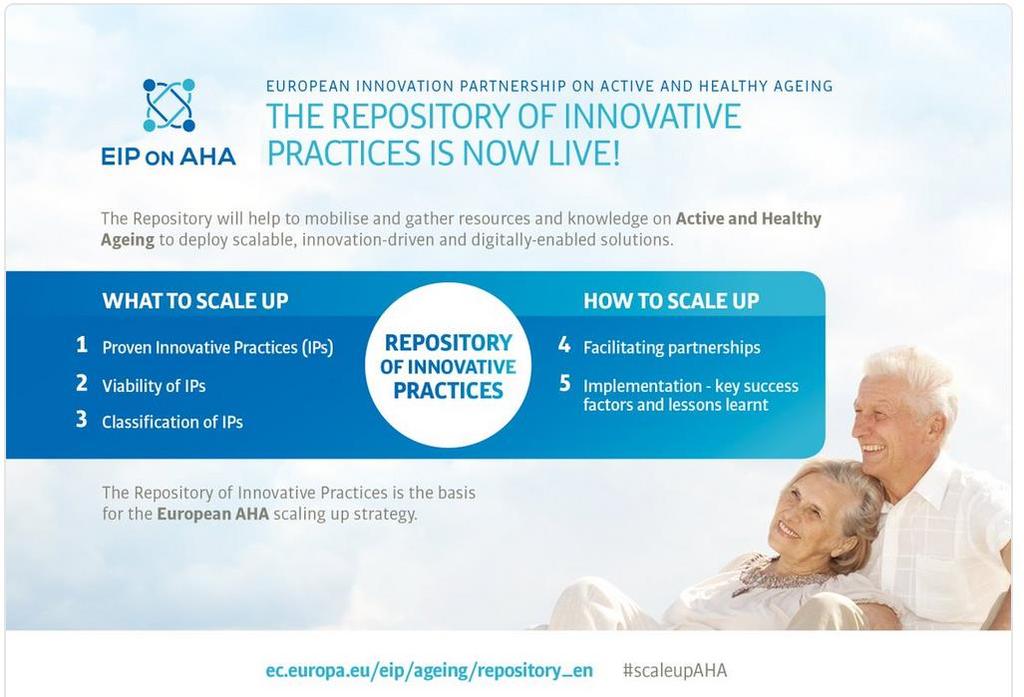 3. SYNERGIES INNOVATIVE PRACTICES REPOSITORY STRATEGIC GOALS THAT ARE LINKED TO THE GOALS OF THE EUROPEAN INNOVATION PARTNERSHIP ON ACTIVE AND HEALTHY AGEING.