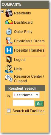 ENABLING THE HOSPITAL TRANSFERS FUNCTIONALITY The Hospital Transfers functionality is enabled at the facility level. After the functionality is enabled, it cannot be disabled.