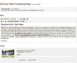 SETTING UP YOUR TEAM AND PARTICIPANT WEB PAGES (cont.