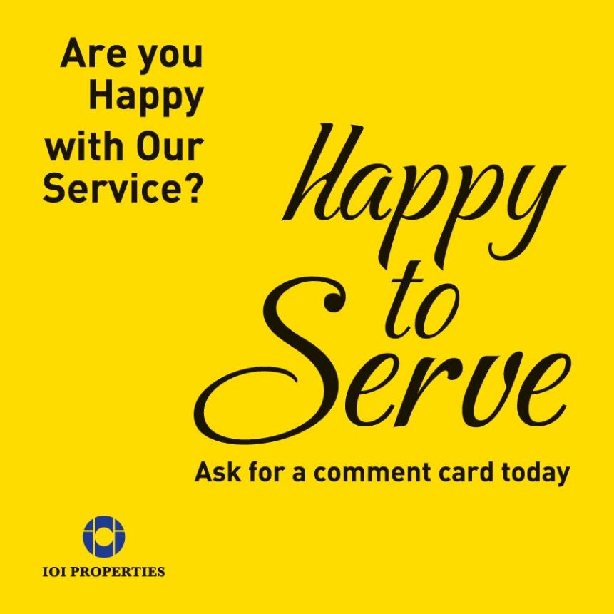 IOI Service Champion IOI Service Champion Programme IOI Service Champion Programme is a campaign running every quarterly to invite customers to rate and comment on our service.