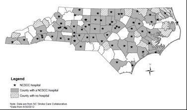 Intervention-Capable Stroke Centers in NC (2017) Interventional