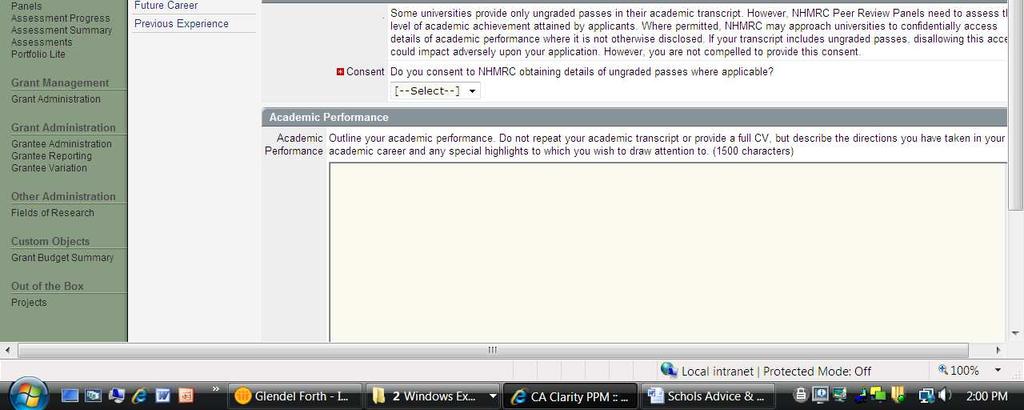 Academic Performance Academic Transcript Upload your transcript using the Browse button.