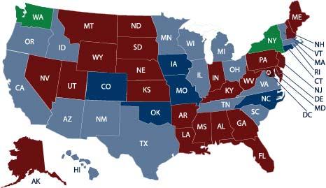 + States Plans for Duals Source: National Senior Citizens Law Center Key: Light blue