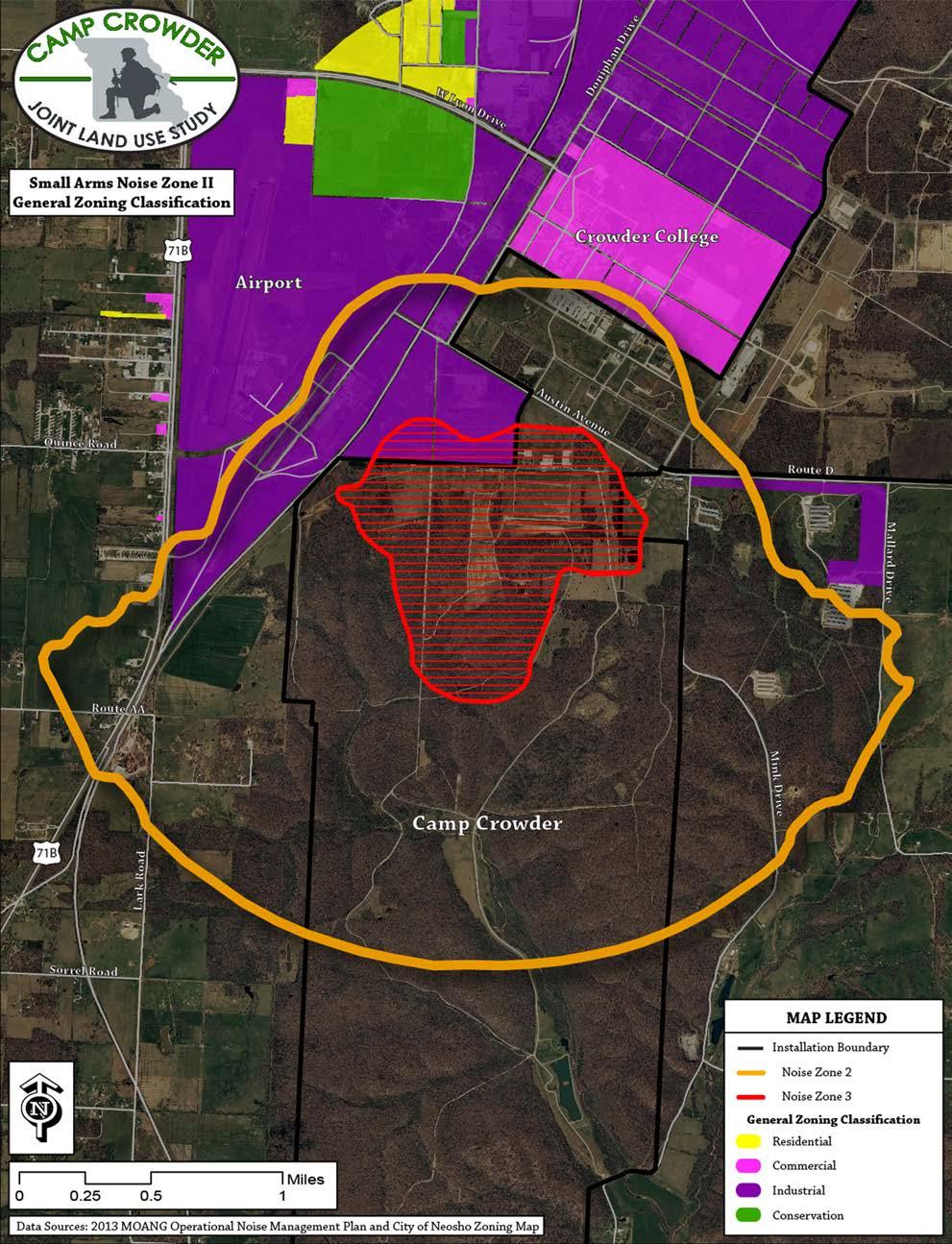 Figure 3-15: Small Arms Noise Zone II, General Zoning