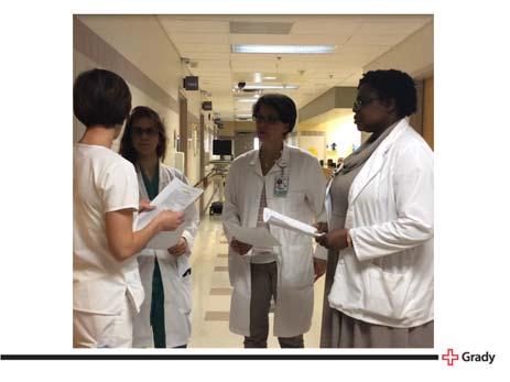 I-CARE Model Interprofessional Clinical Assessment, Rounding and Evaluation (Based on TeamSTEPPS Principles using Athletic Strategies ) An interaction between nurses and one or more health