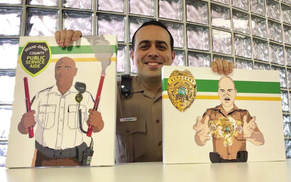 Patrol Officer in Miami Lakes... Continued from page 4 5 Officer Christopher Rivera and his artistic renderings.