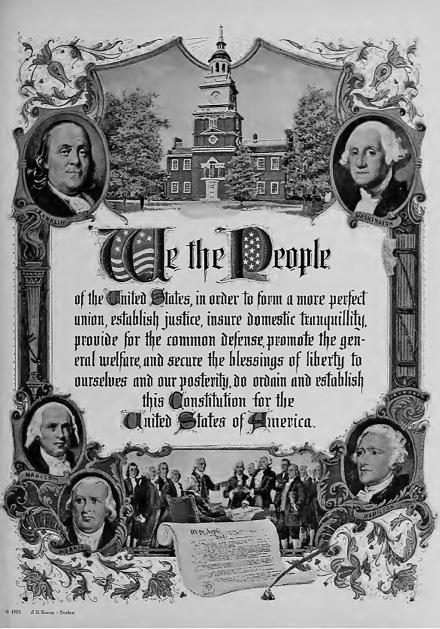 Preamble to the Constitution of the United States of America BOYS STATE CREED American citizenship is my most precious possession.