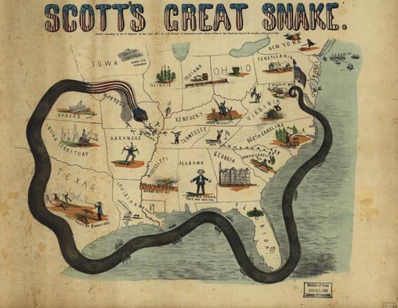 The Anaconda Plan The Union s strategy: Naval blockade from Louisiana to Virginia Control of