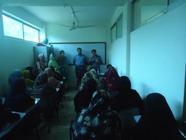 Orientation Session An orientation session was held in the Koohi Goth Hospital training room to orient the interested females about the project. Their question were answered by trainers and Dr.