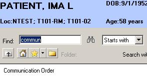 Customizing and Saving an Order In this example we will create a Communication Order that is not part of a