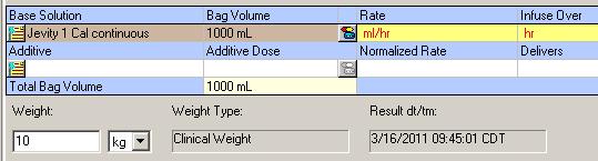 If you select ml, Feeding tube you will be required to fill in the Volume dose and Frequency.