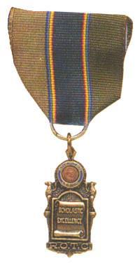 JROTC/ROTC Military Excellence Medal and Rebar: Bronze (High School), Silver (Jr.