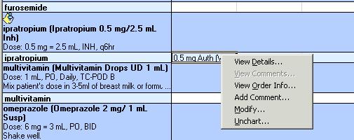 Uncharting a Medication Task Sometimes it may be necessary to unchart a medication task that was charted in error. Steps to unchart a charted task: 1.