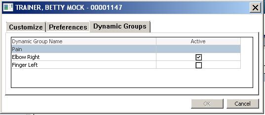 4. Completing the following steps will also deactivate the Dynamic Groups. a. On the Tool Bar click Options. b. Click on Customize View. c. Click on the Dynamic Groups Tab. d. Unchecking the group to be deactivated but the result cells will be inactive.