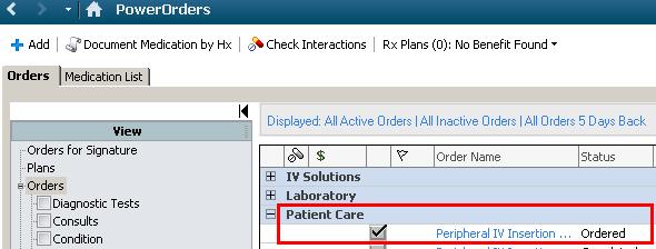Activity View Band The purpose of the Activity View Band is to allow ease of documentation while providing a direct and concise approach to adding results.