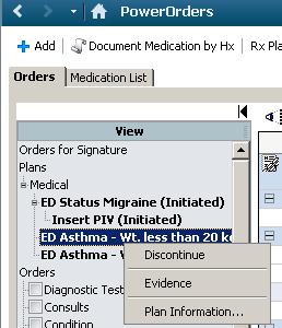 Removing an Order To remove an order prior to signing, highlight the order in the navigator window, right click and select remove.